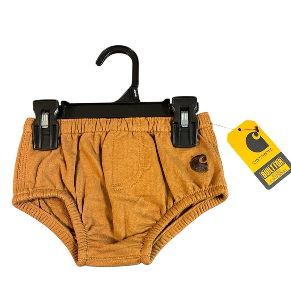 Carhartt French Terry Diaper Cover 6 Months, Brown NTW - Picture 1 of 4